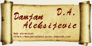 Damjan Aleksijević vizit kartica